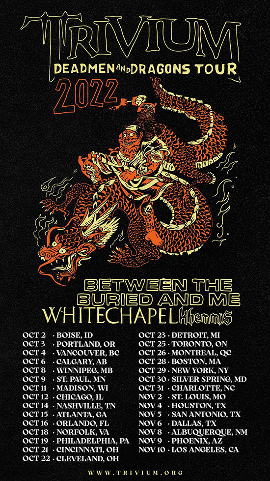 Whitechapel to Join Trivium on North American Fall Tour Headbangers.gr